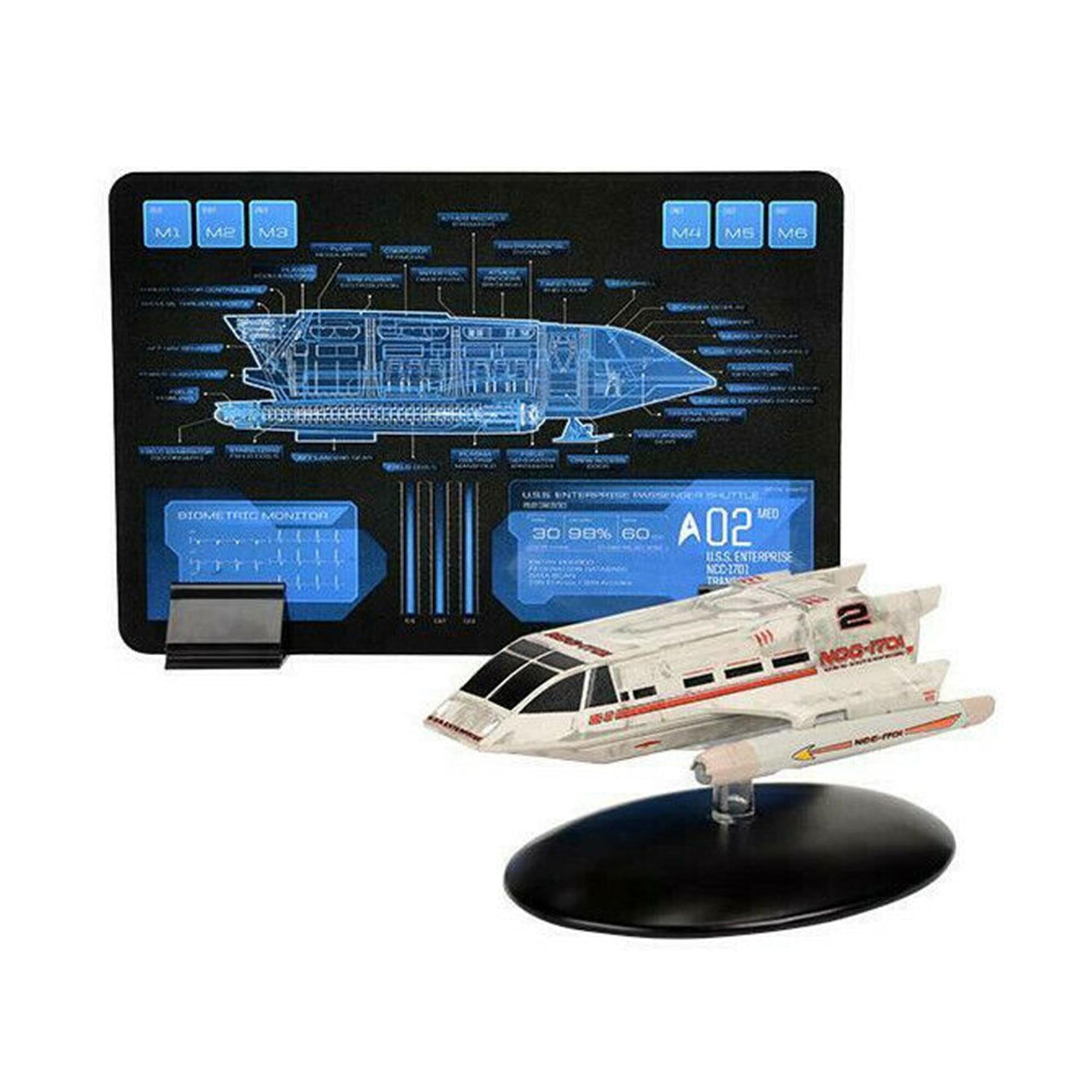 Eaglemoss Star Trek Shuttlecraft Set 4 Passenger, Warrant, Short-Range, Medical