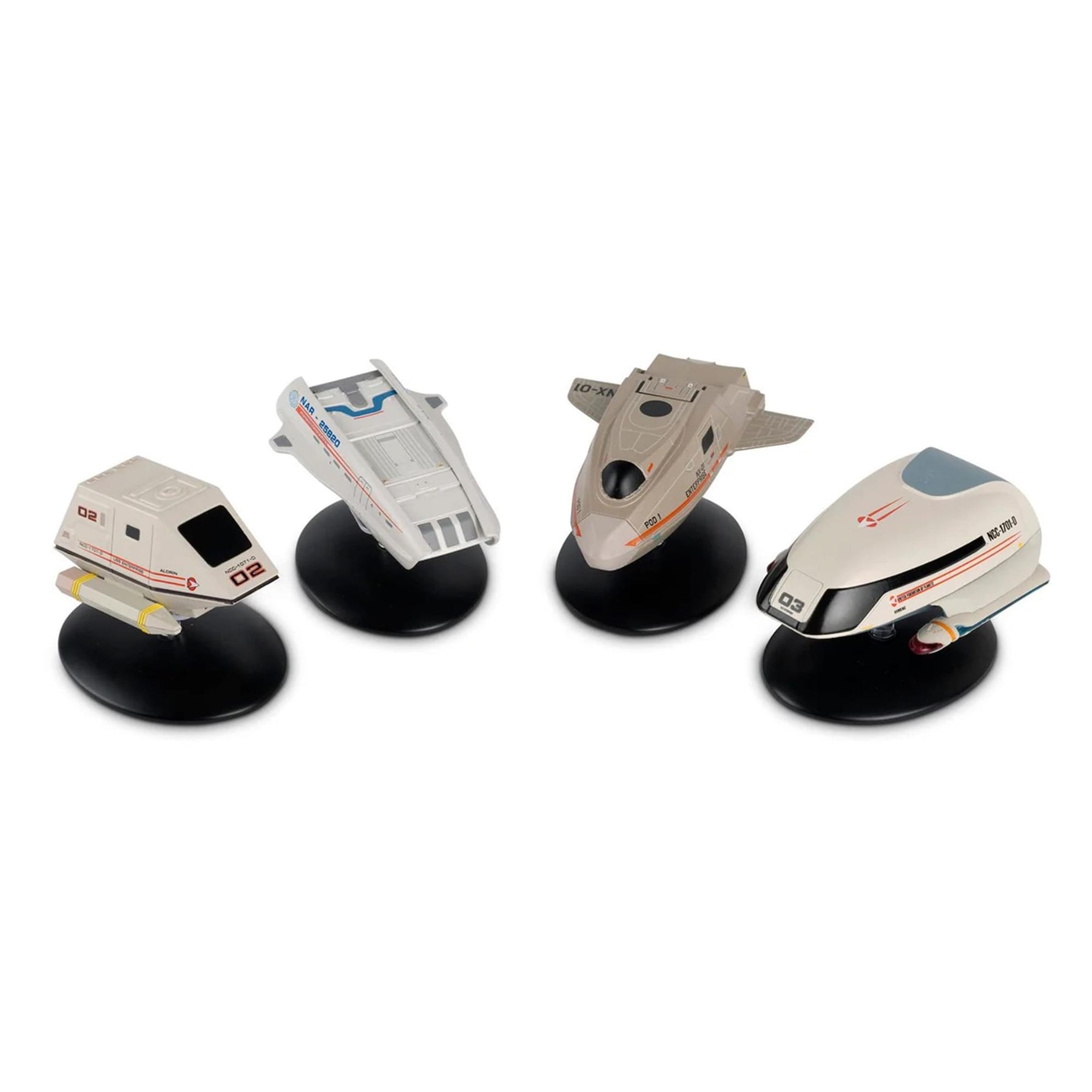 Eaglemoss Star Trek Shuttlecraft Replica Set 2 Executive, NX, Type-7, Type-15