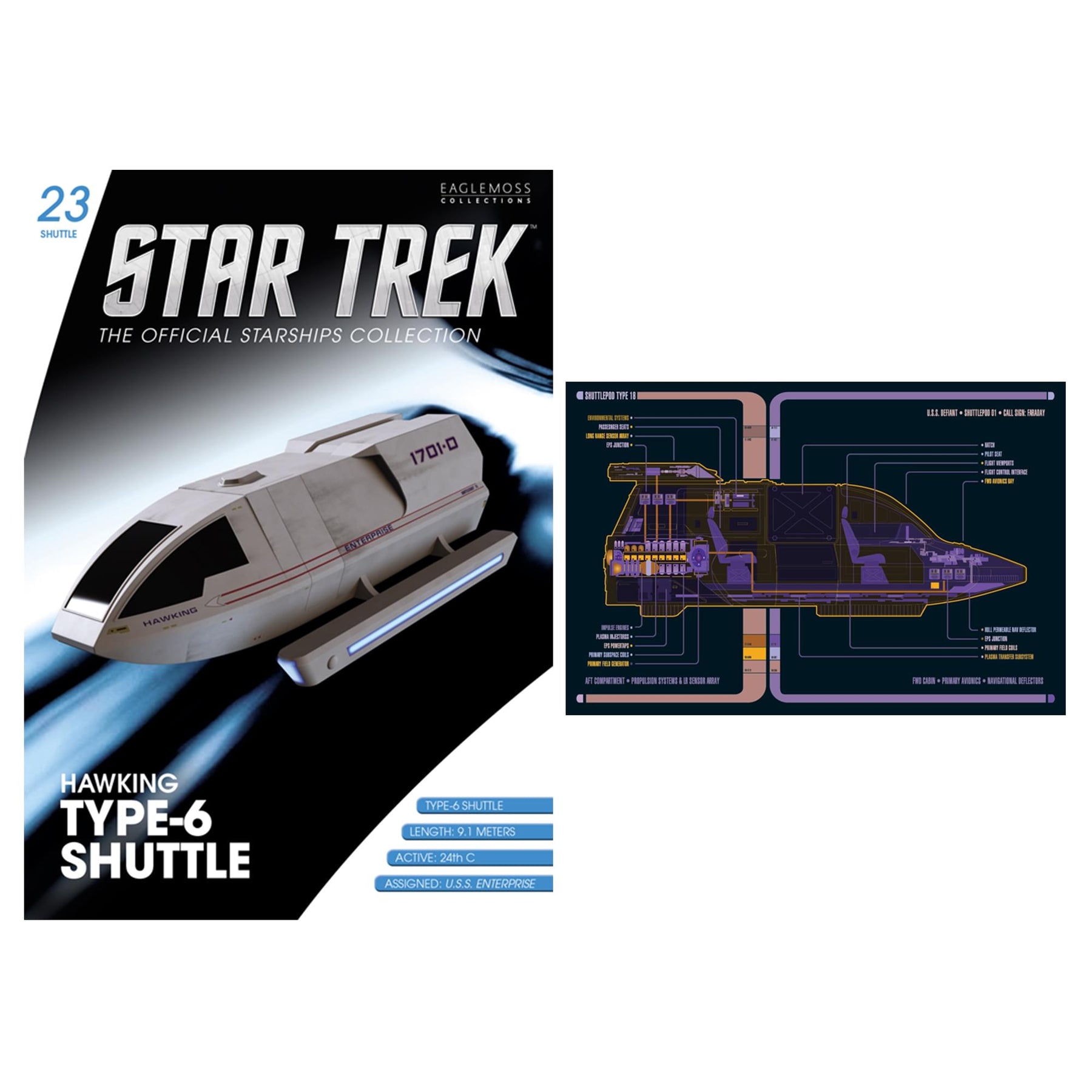 Eaglemoss Star Trek Ship Replica | Shuttle Set of 4