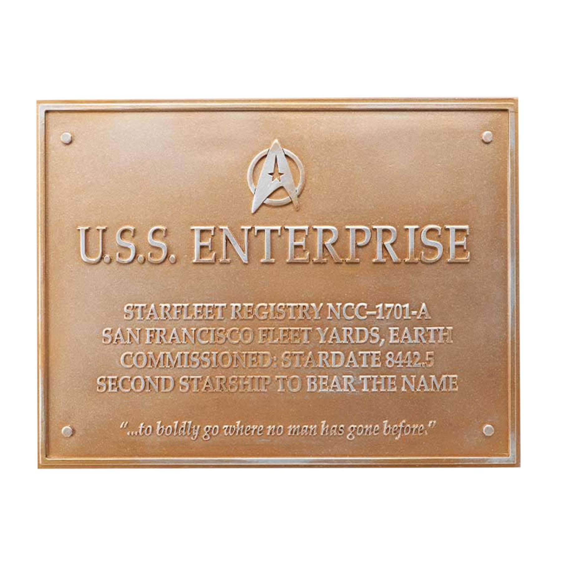 Eaglemoss Star Trek Discovery USS Enterprise NCC-1701-A Dedication Plaque