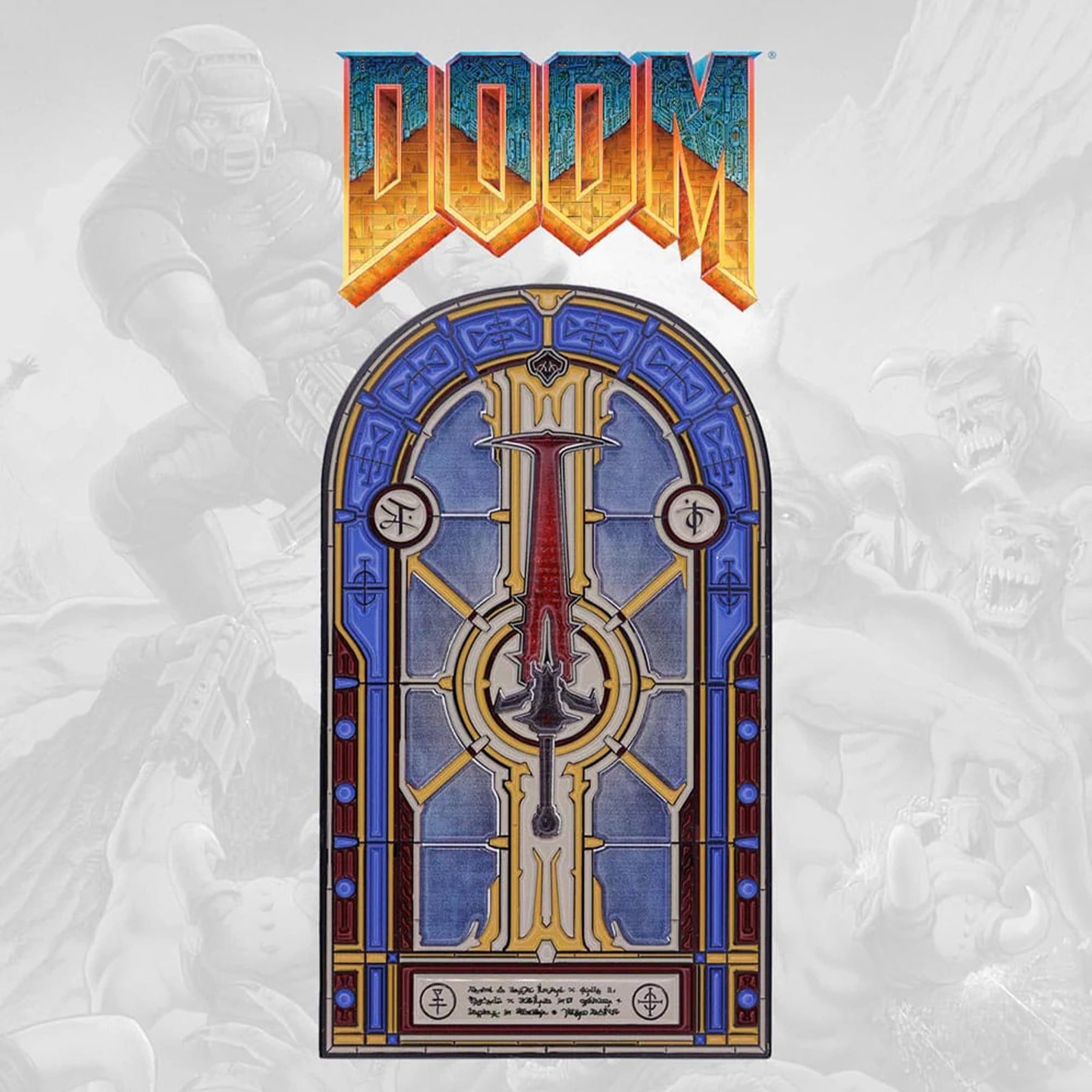 DOOM Limited Edition Crucible Sword Stained Glass Window Ingot