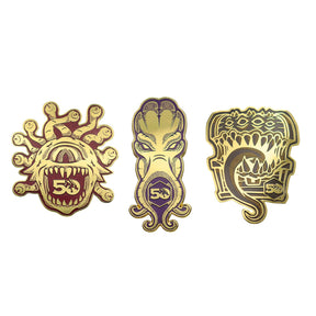 Dungeons & Dragons 50th Anniversary Pin Badges | Set of 3