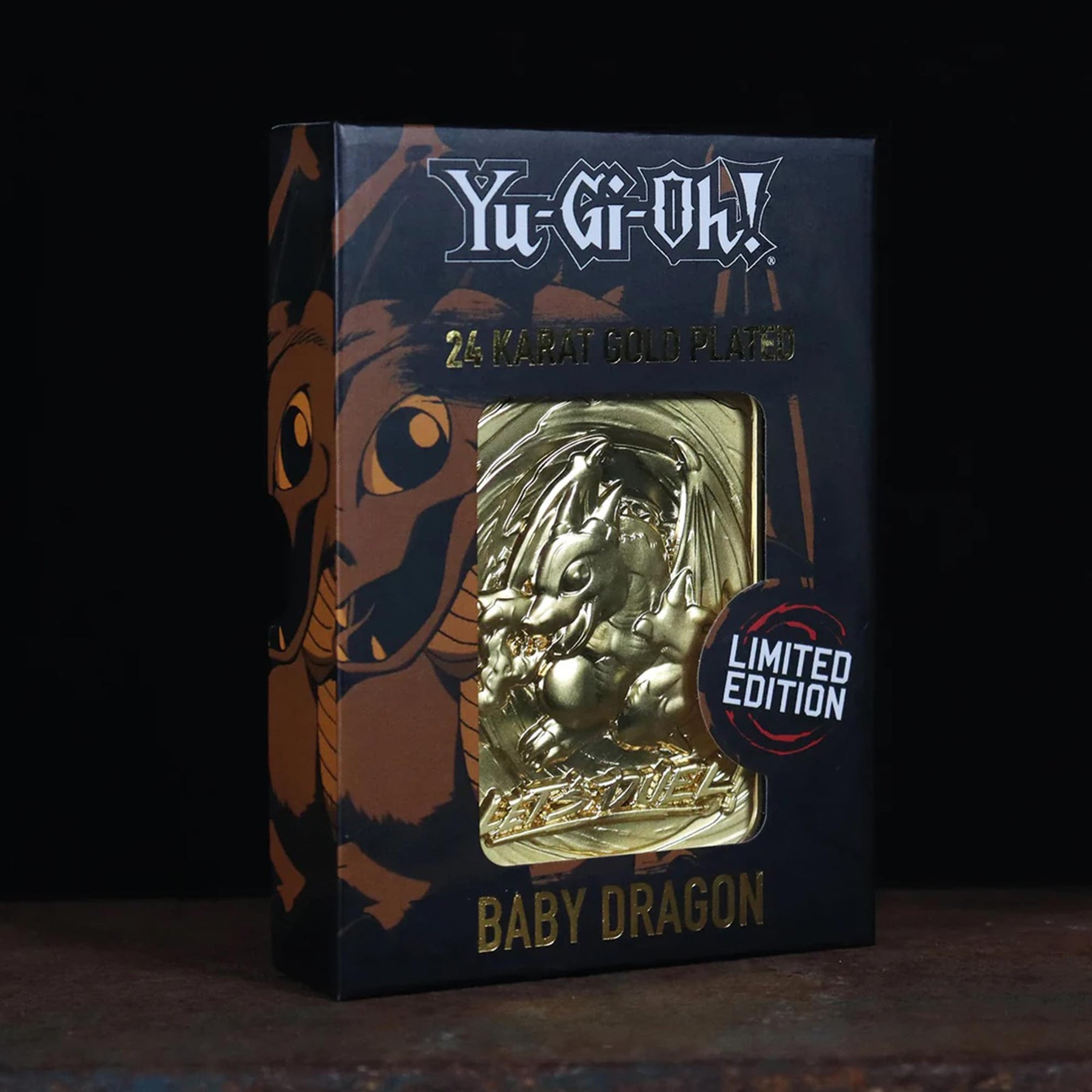 Yu-Gi-Oh! Limited Edition 24k Gold Plated Metal Card | Baby Dragon