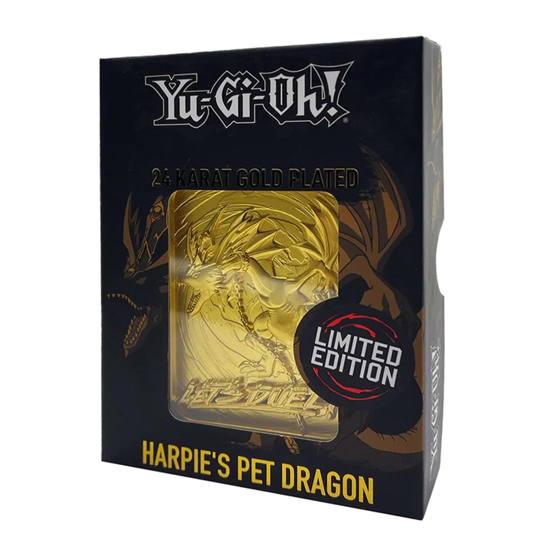 Yu-Gi-Oh! Limited Edition 24k Gold Plated Metal Card | Harpie's Pet Dragon