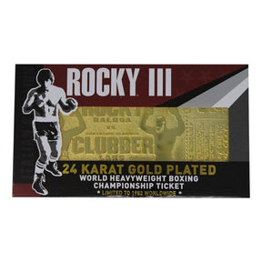 Rocky III Limited Edition 24k Gold Plated Fight Ticket