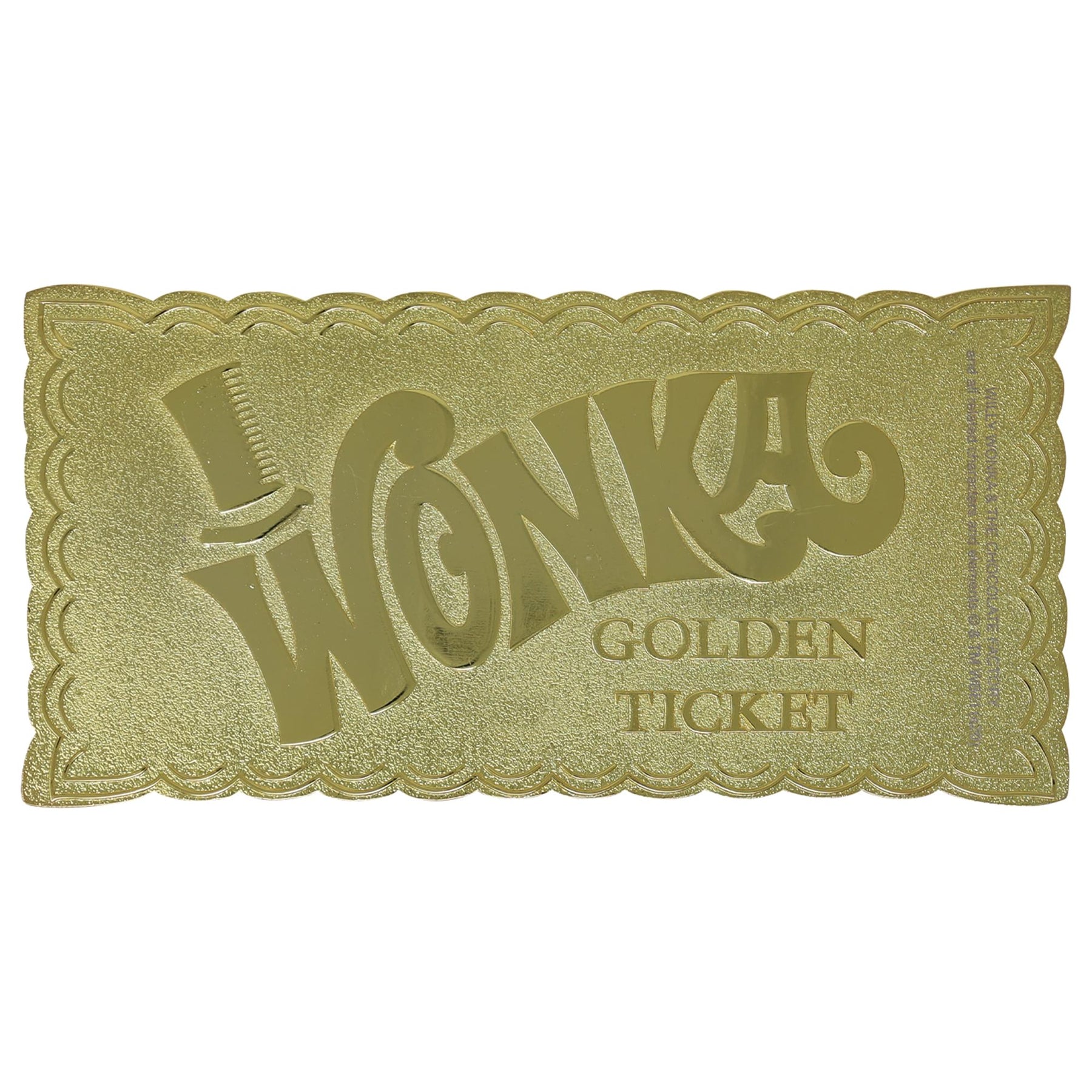 Willy Wonka Full-Sized Golden Ticket Replica | Collector's Edition