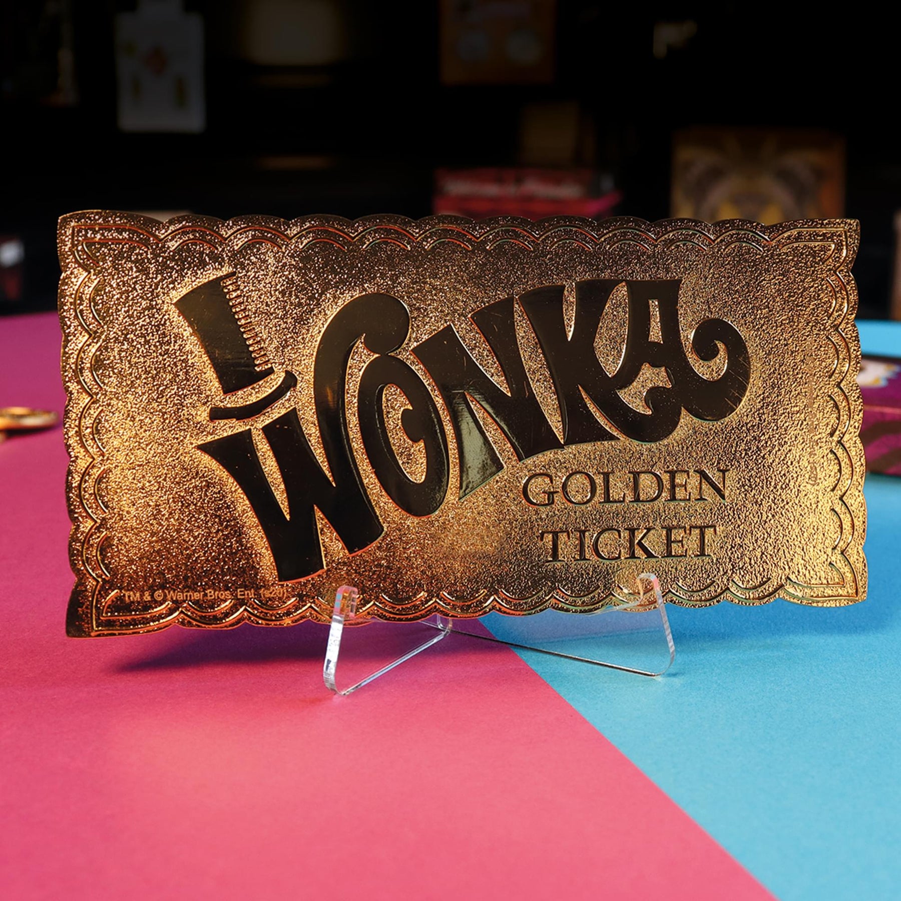 Willy Wonka Full-Sized Golden Ticket Replica | Collector's Edition