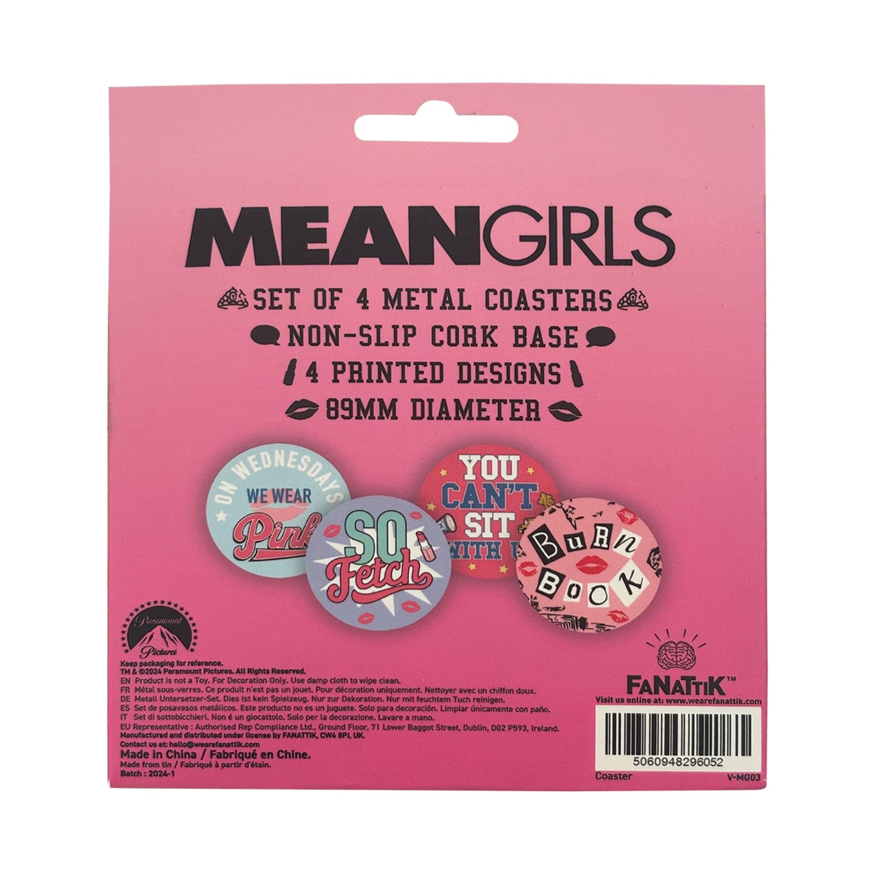 Mean Girls Set of Four Metal Coasters