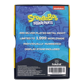 SpongeBob SquarePants 25th Anniversary .999 Silver Plated Ingot