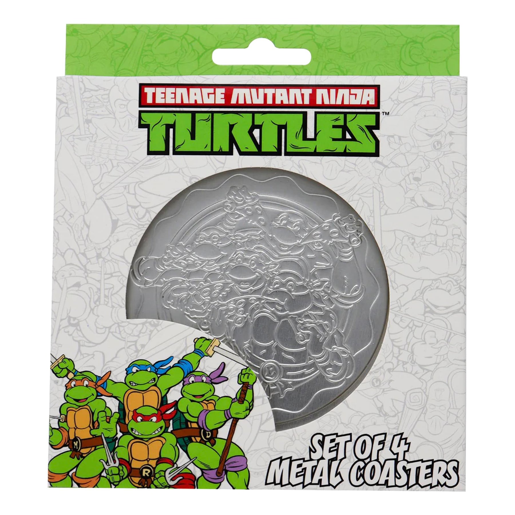 Teenage Mutant Ninja Turtles Embossed Metal Coasters | Set of 4