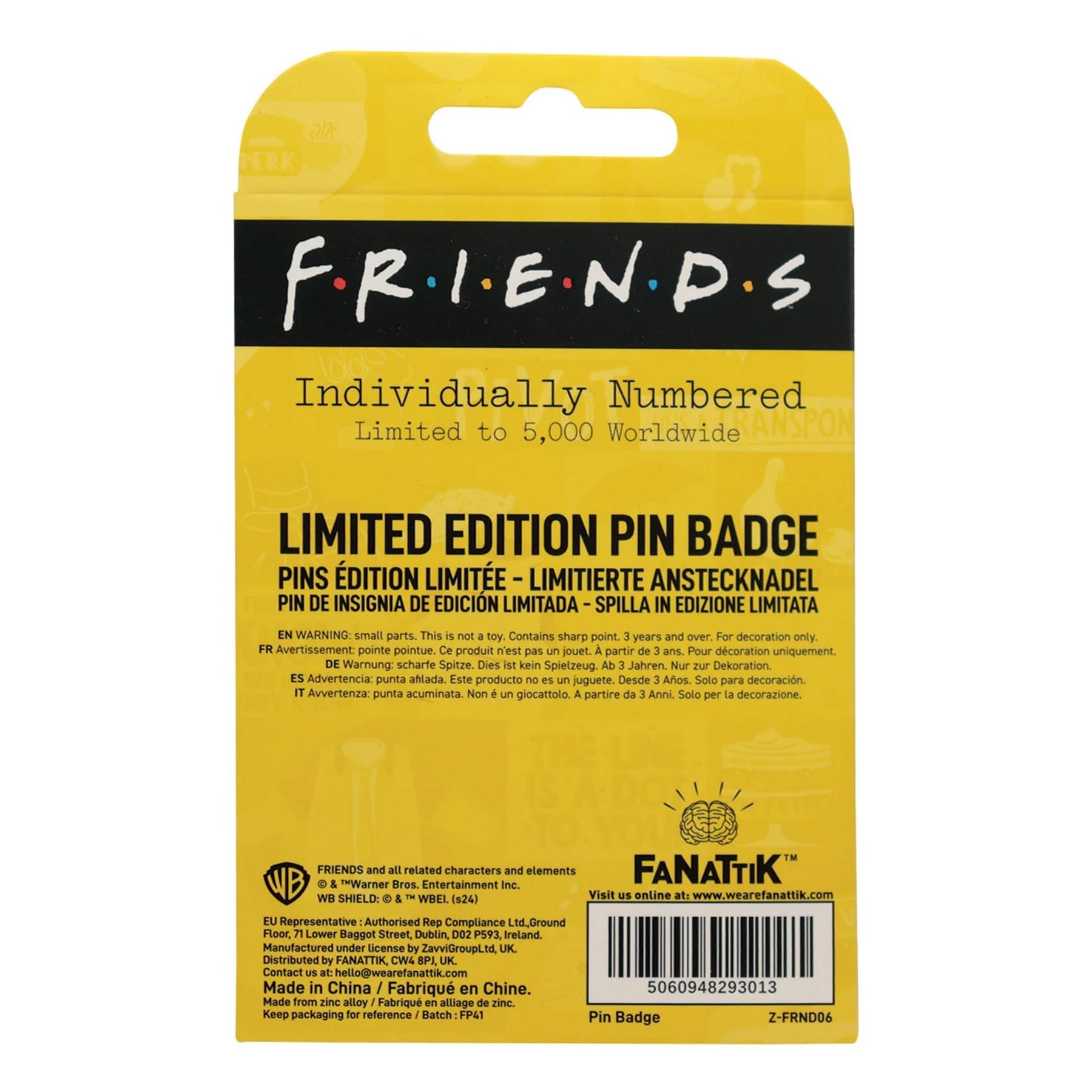 Friends Peephole Frame Limited Edition Pin Badge