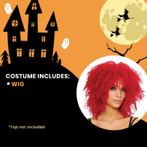 Coolness Women's Costume Wig - Neon Red