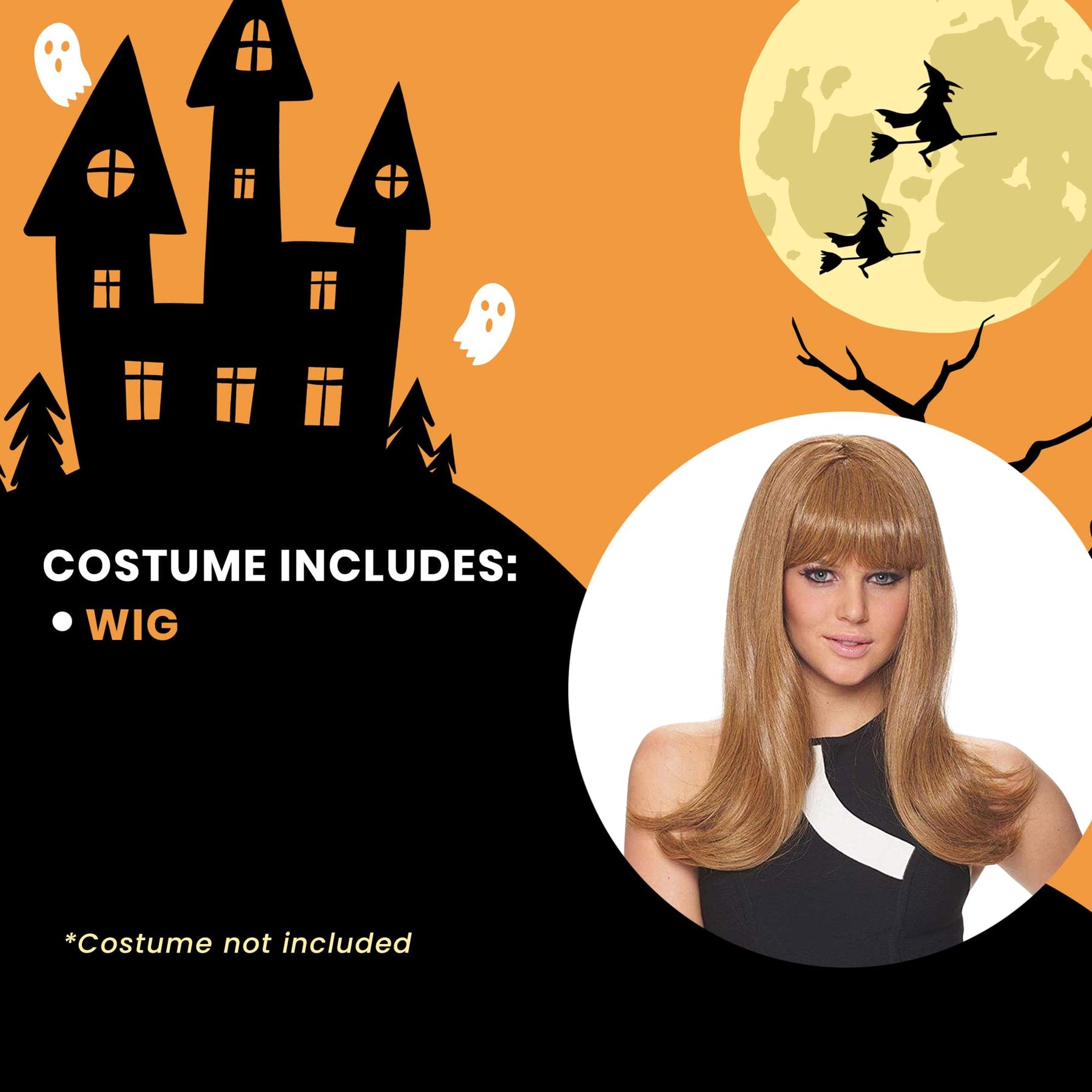 Mod Fashion Women's Costume Wig - Honey Blonde