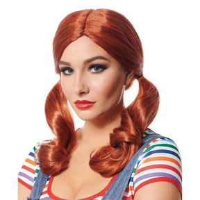 Evil Doll Adult Costume Wig | Red