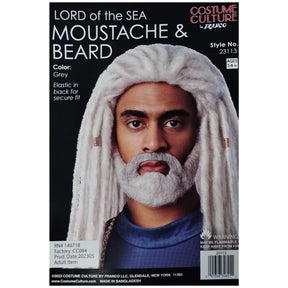 Lord of the Sea Adult Costume Moustache and Beard Set