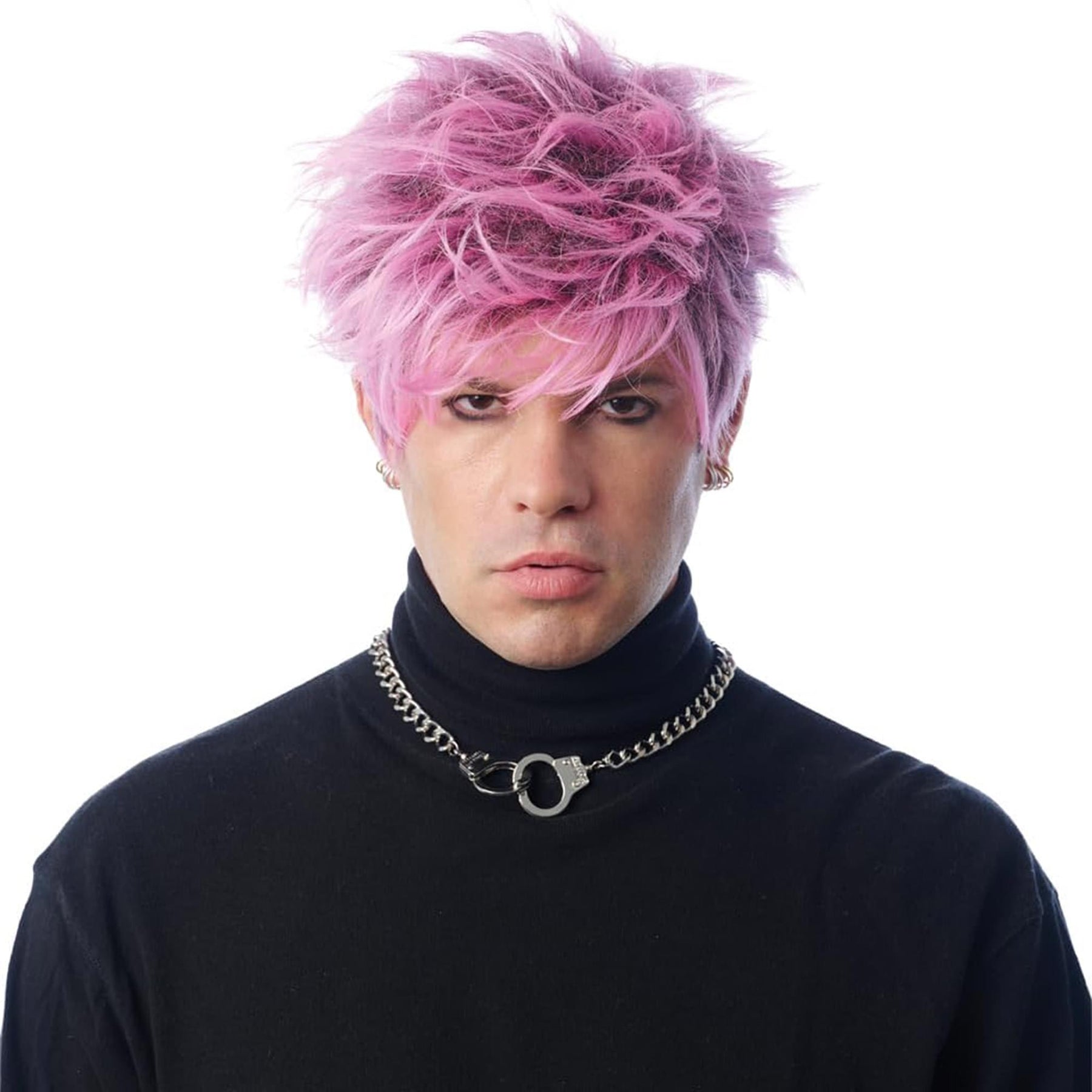 Rap Rocker Adult Pink Costume Wig