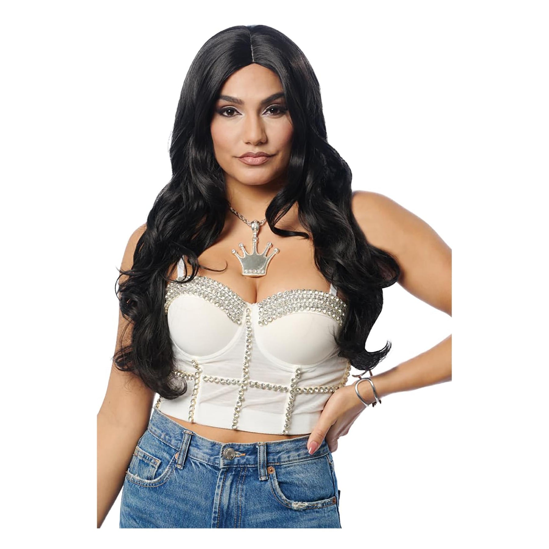 Goddess Adult Black Costume Wig