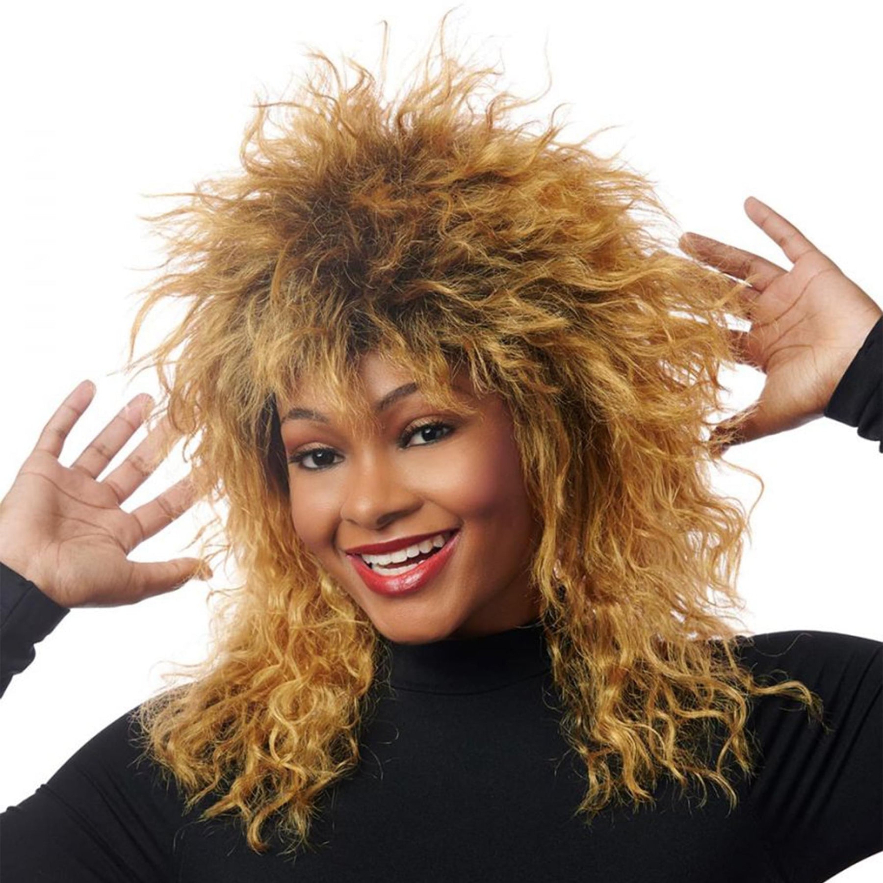 Queen Of Rock Mixed Brown Adult Costume Wig