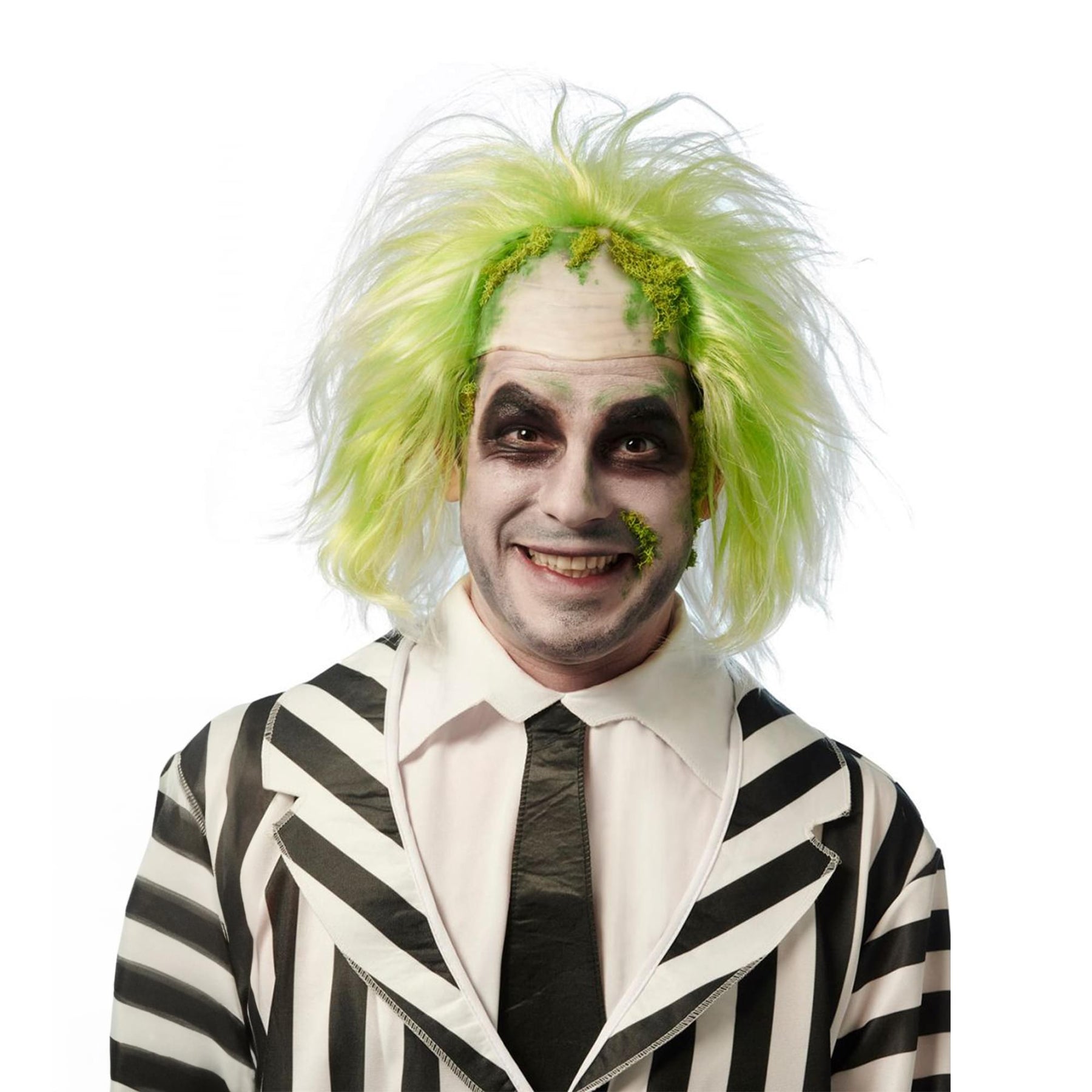 Trickster White & Green Adult Costume Wig