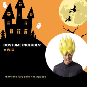 Anime Warrior Adult Yellow Costume Wig