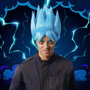 Anime Warrior Adult Blue Costume Wig