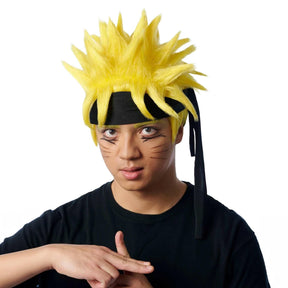 Anime Ninja Adult Yellow Costume Wig