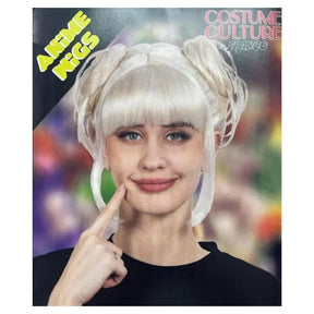 Anime Loli Adult Platinum Costume Wig