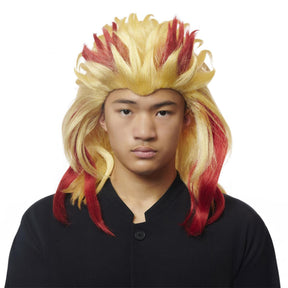 Fire Power Yellow & Red Adult Costume Anime Wig