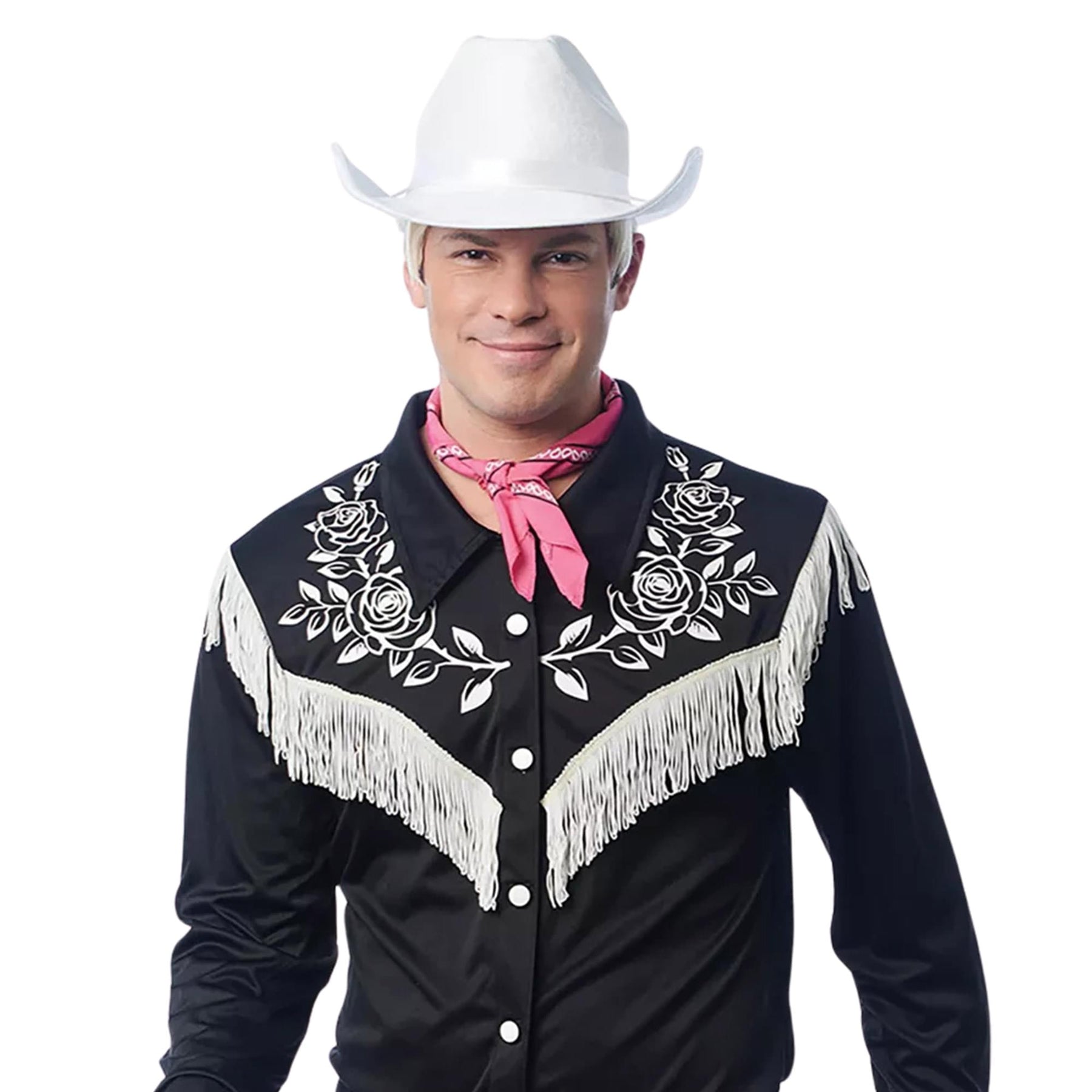 Rancher White Cowboy Hat Adult Costume Accessory