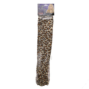 Leopard Velour 20.5 Inch Adult Costume Gloves