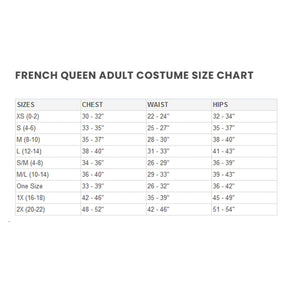 French Queen Adult Costume