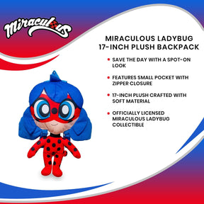 Miraculous Ladybug 17-Inch Plush Backpack