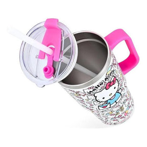 Sanrio Hello Kitty 40oz Stainless Steel Tumbler with Handle, Lid, & Straw