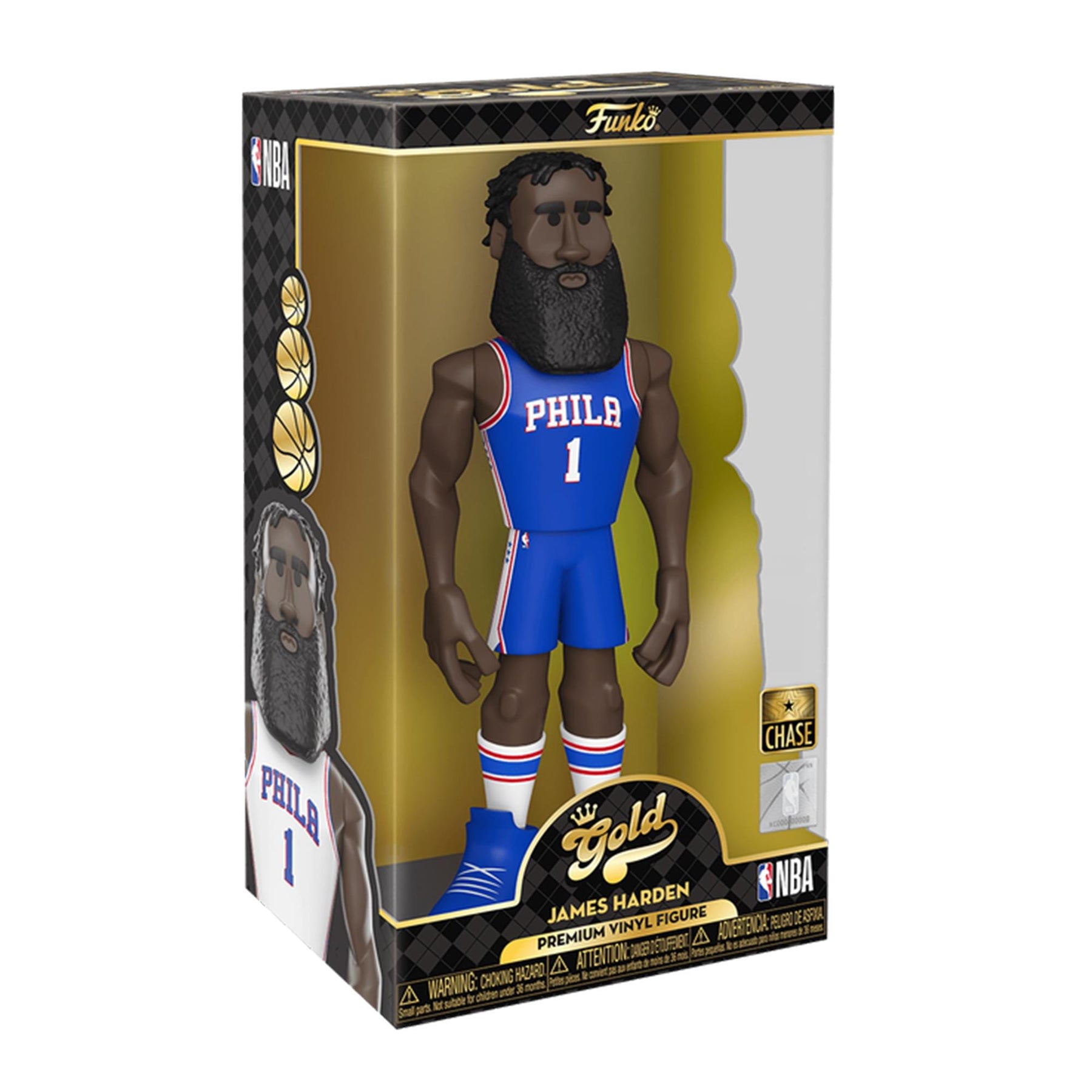 Philadelphia 76ers NBA Funko Gold 12 Inch Vinyl Figure | James Harden Chase