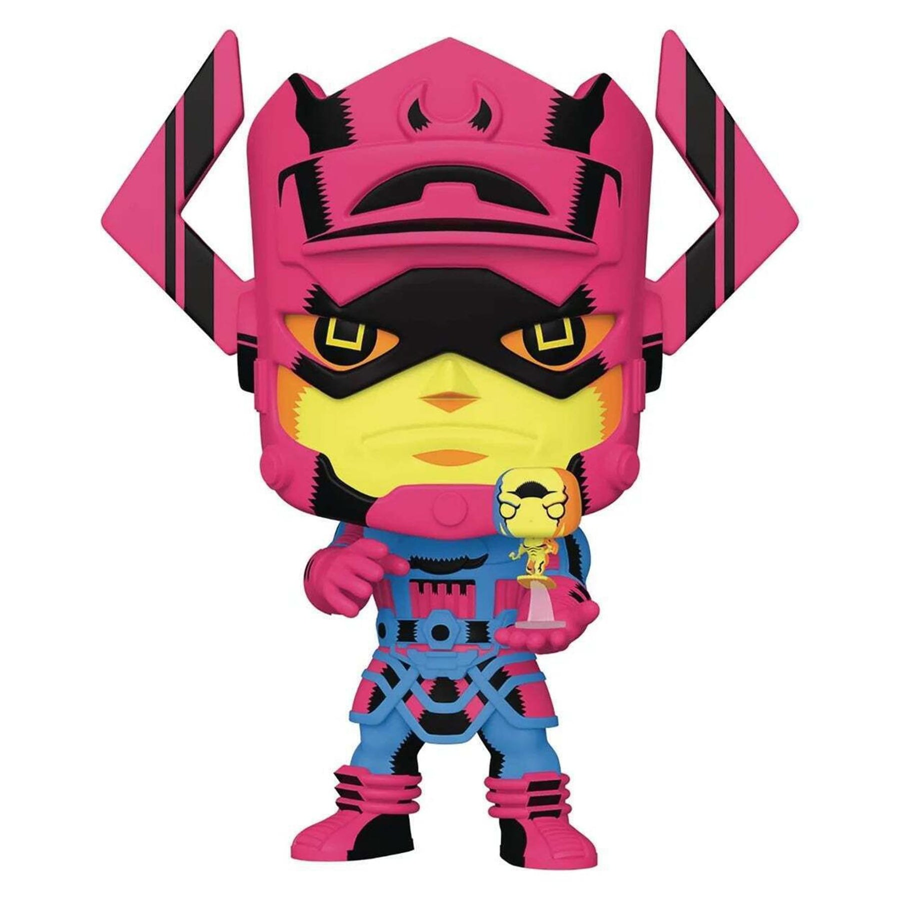 Marvel Jumbo Funko POP | Galactus with Silver Surfer (Black Light Version)