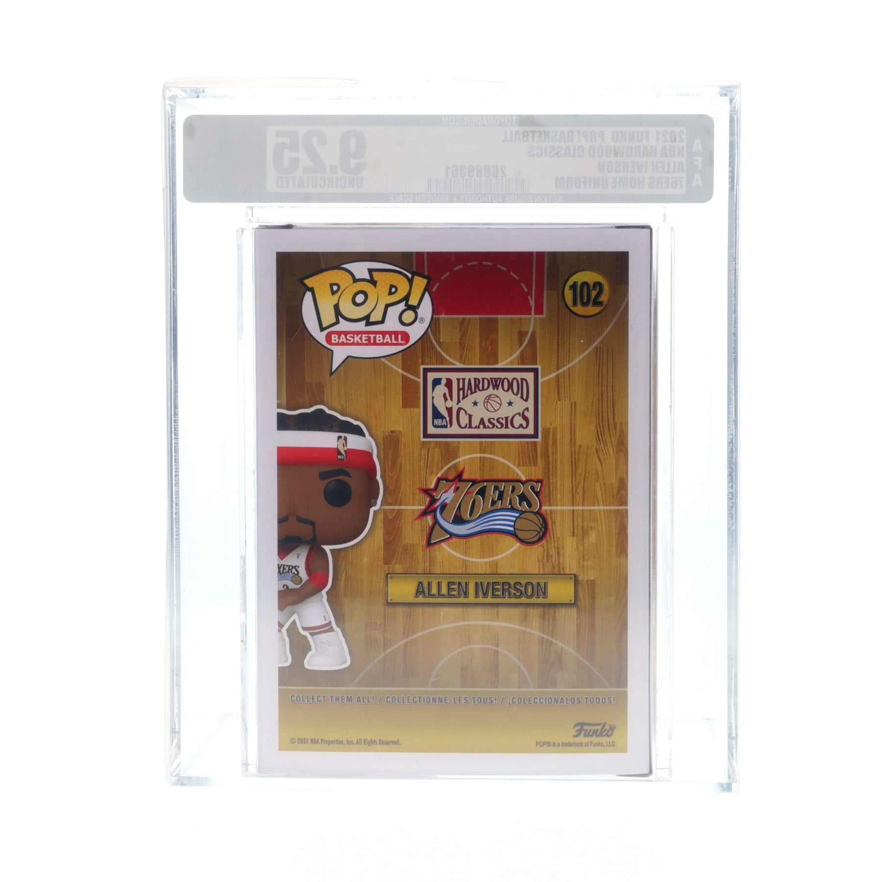 Philadelphia 76ers NBA Funko POP Vinyl Figure | Allen Iverson | Rated AFA 9.25