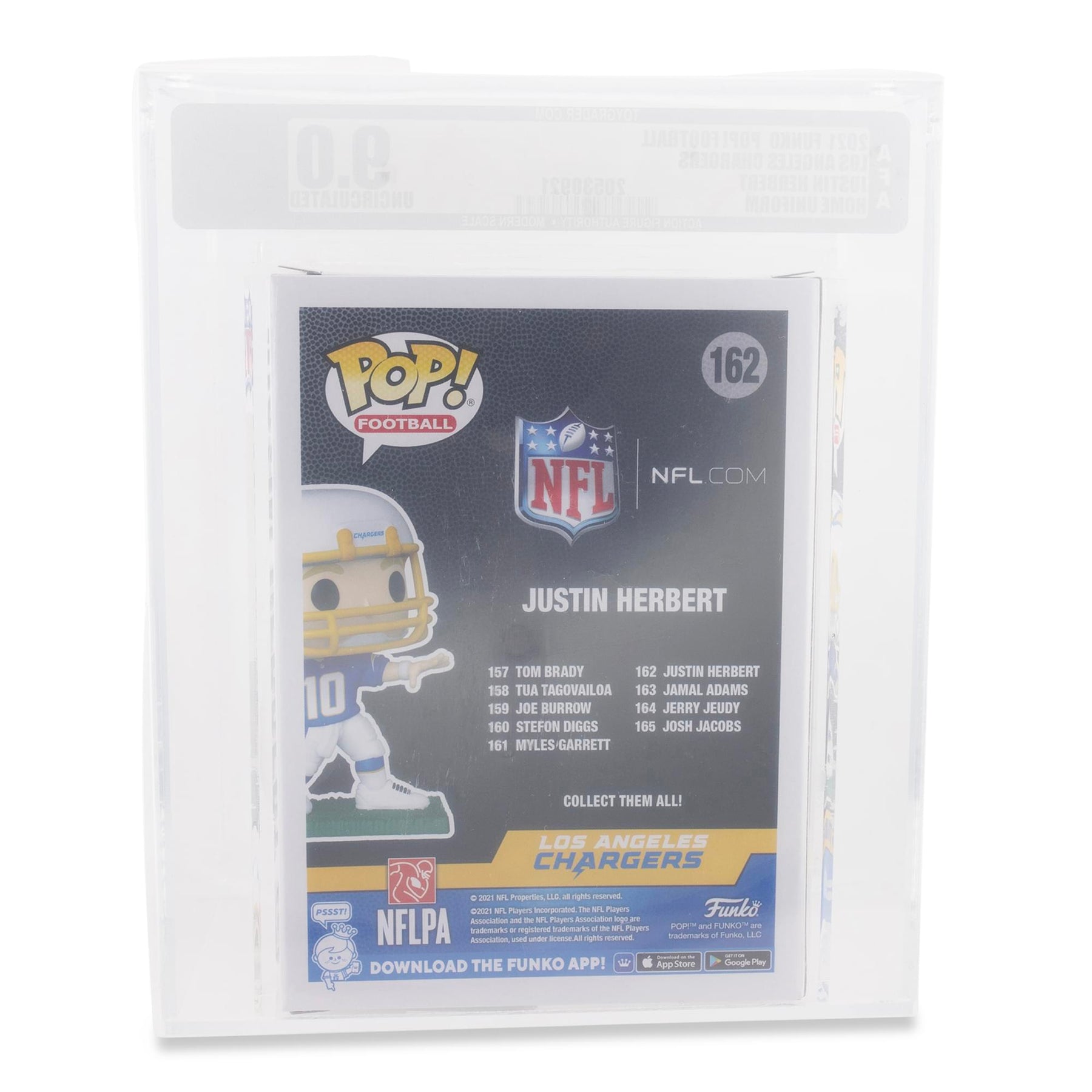 NFL LA Chargers Funko POP | Justin Herbert (Home Uniform) | Rated AFA 9