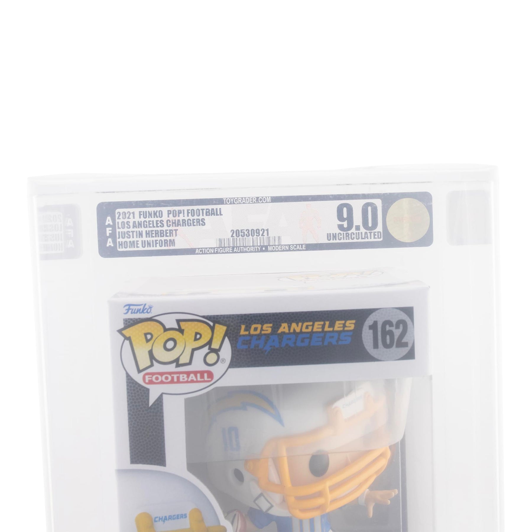 NFL LA Chargers Funko POP | Justin Herbert (Home Uniform) | Rated AFA 9