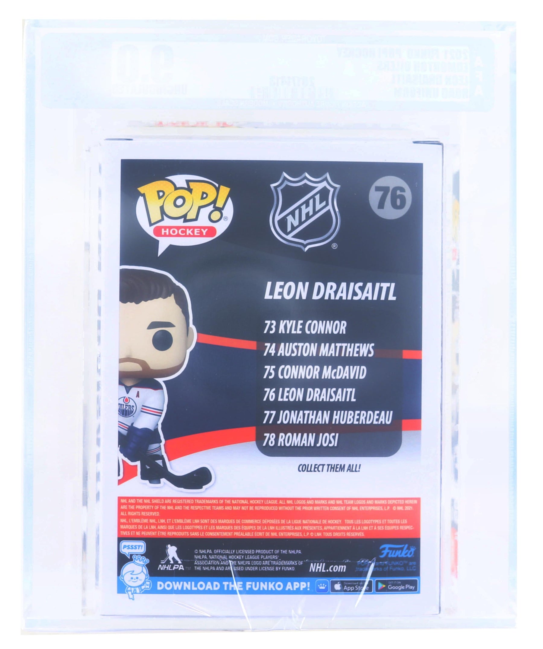 Edmonton Oilers NHL Funko POP | Leon Draisaitl (Road Uniform) | Rated AFA 9.0