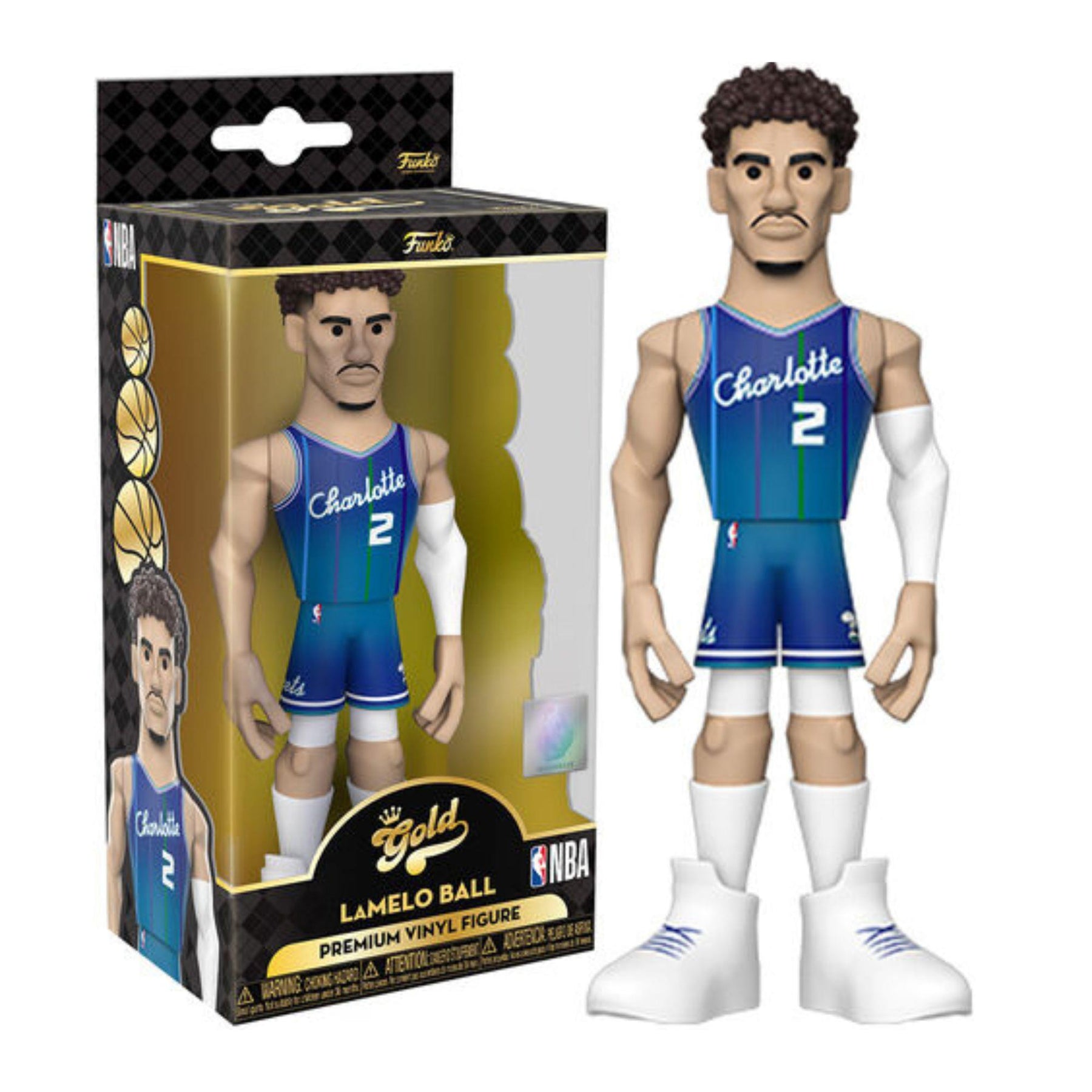 Charlotte Hornets NBA Funko Gold 5 Inch Vinyl Figure | LaMelo Ball