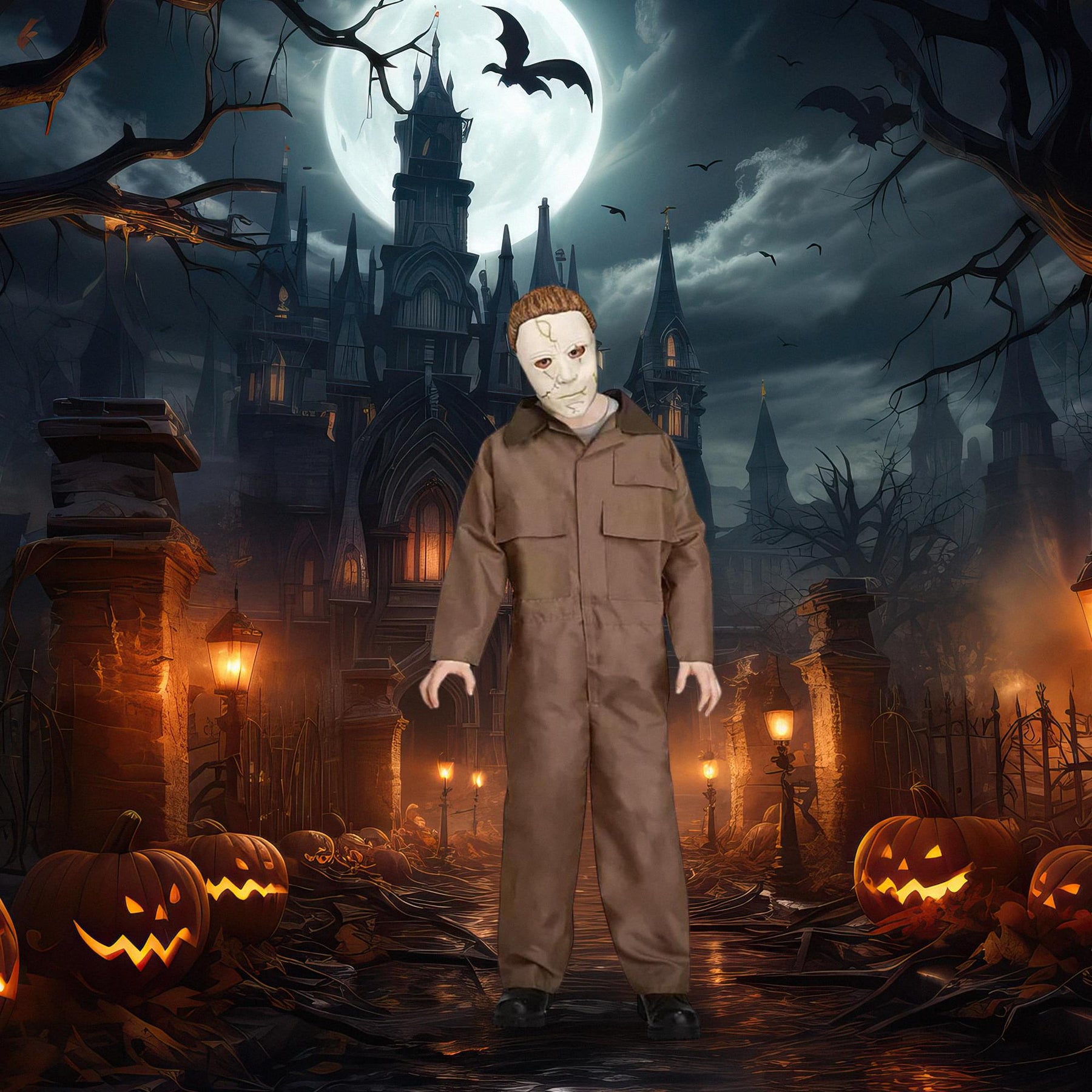 Michael Myers Costume With Memory Flex Mask Child