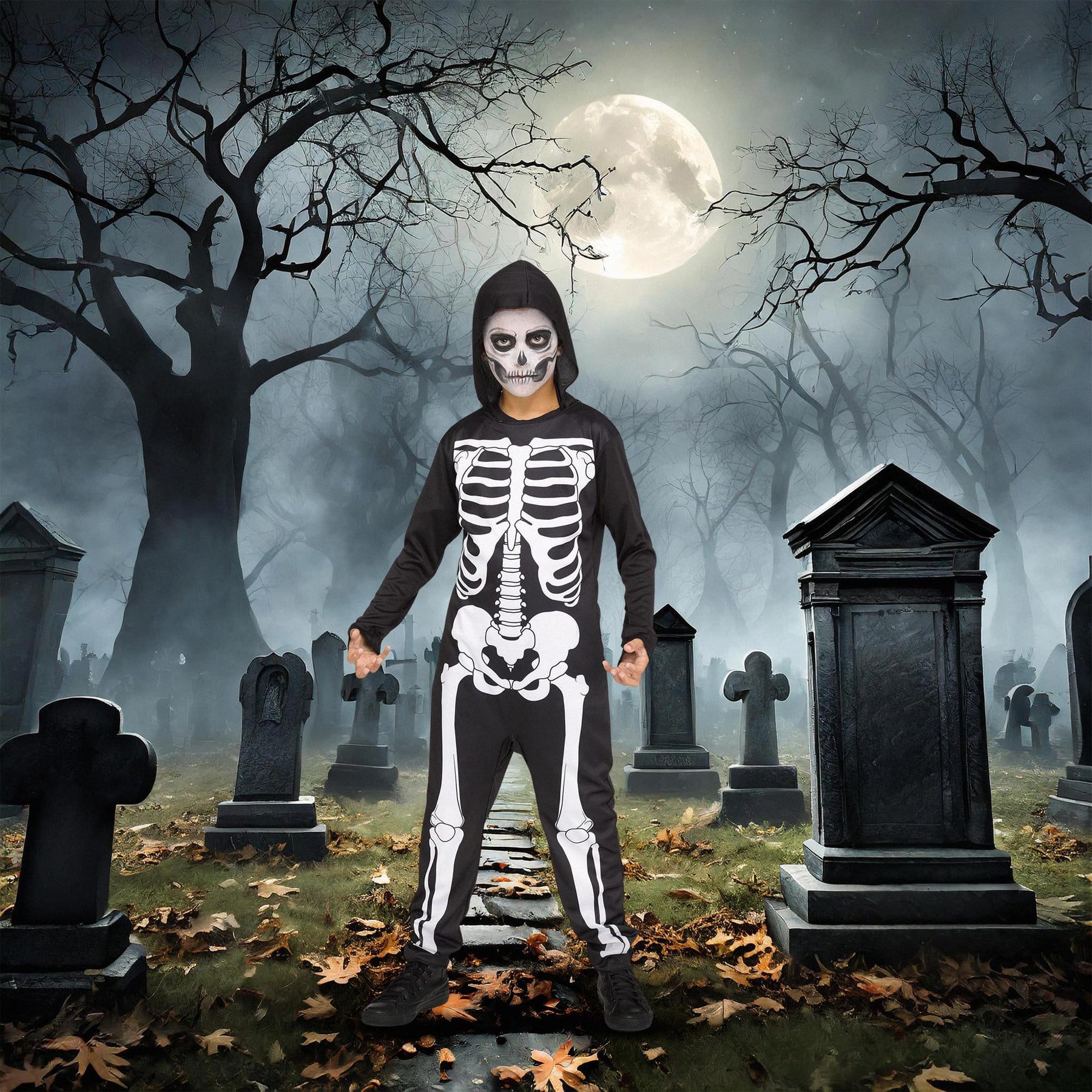 Skele Jumpsuit Child Costume