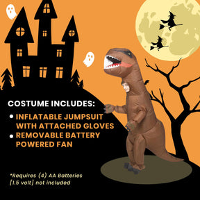 Inflatable T-Rex Child Costume | One Size Fits Up To Size 14