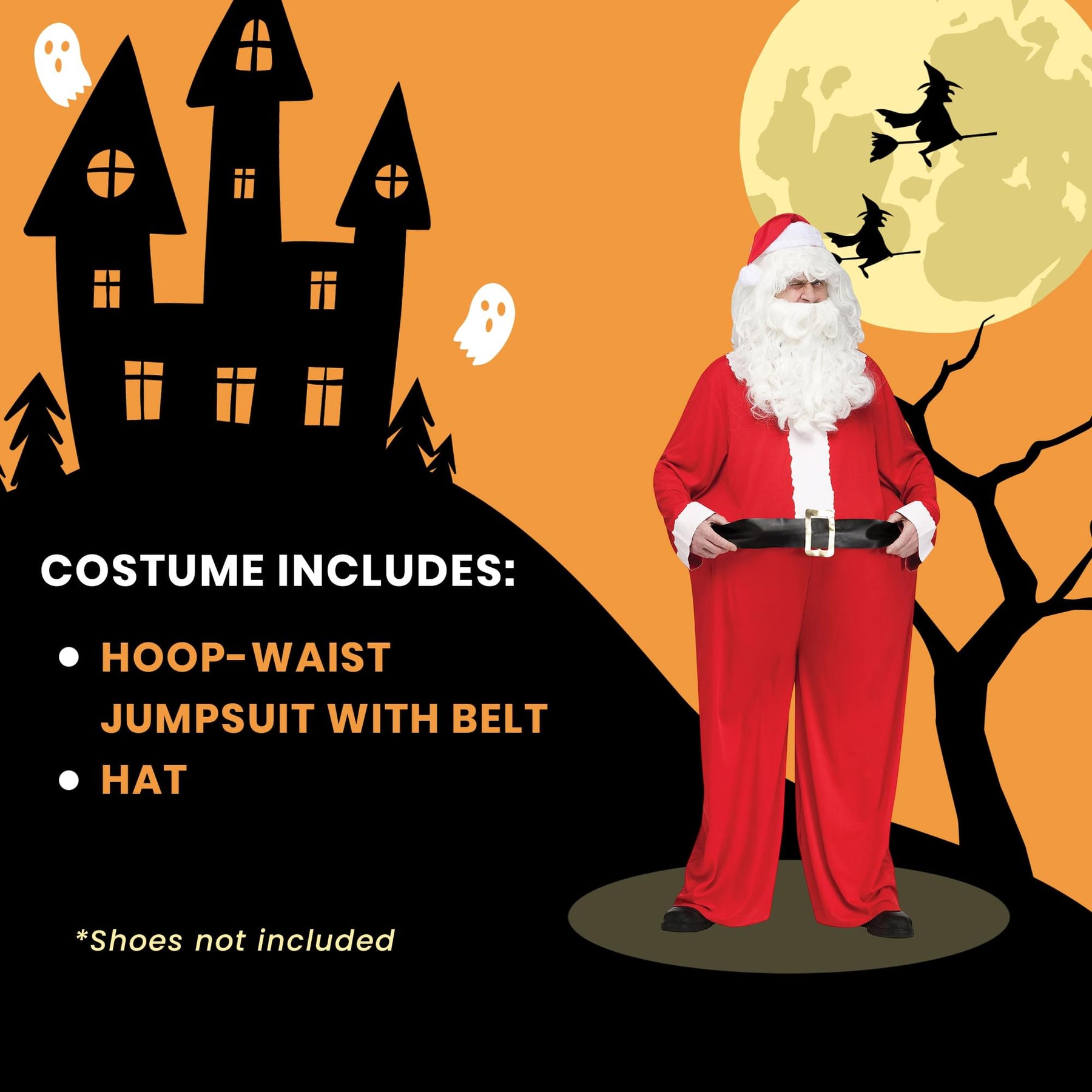 Fat Santa Adult Costume | One Size Fits Most