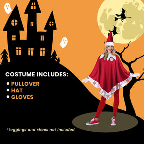 Elf On The Shelf Adult Elf Adult Costume Poncho | One Size Fits Up to 14