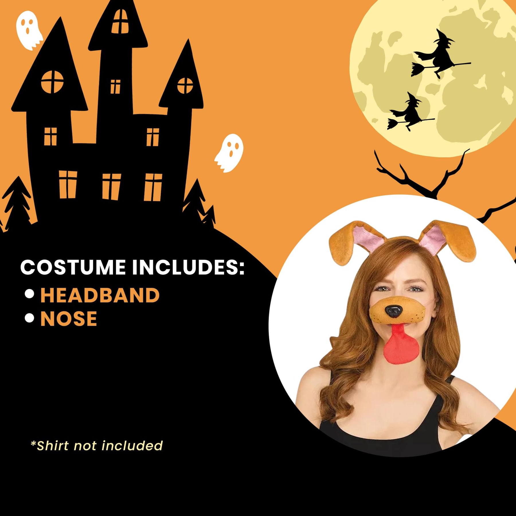 Snapchat Brown Dog Filter Adult Costume Kit