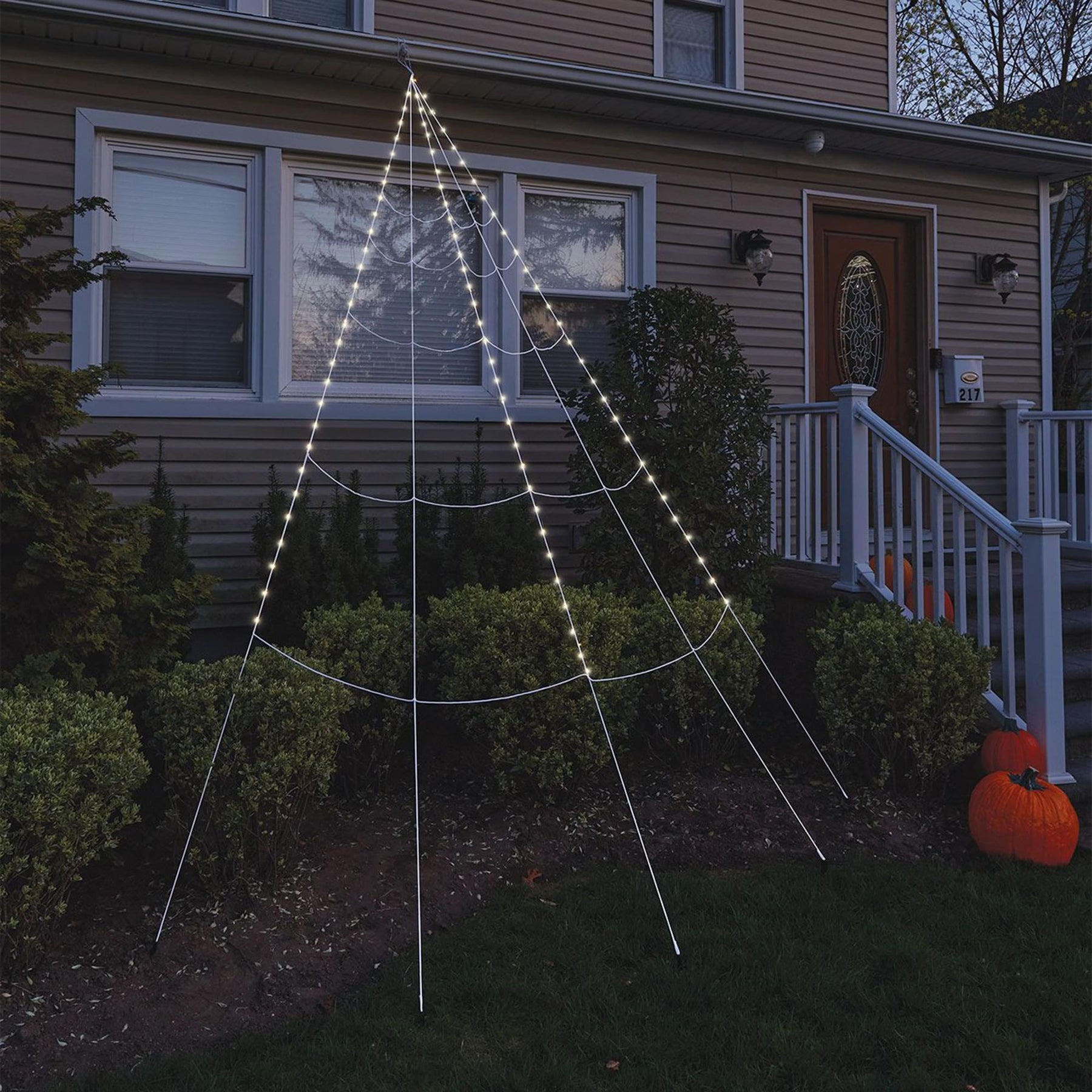 Super 12 Foot Light Up 99 LED Yard Web Halloween Decor