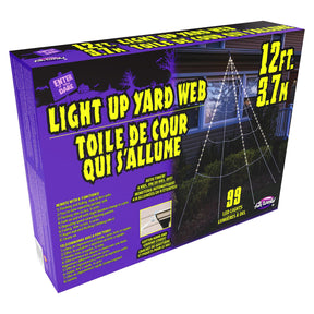 Super 12 Foot Light Up 99 LED Yard Web Halloween Decor