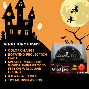 Scream Ghost Face Halloween Scene Party Projector