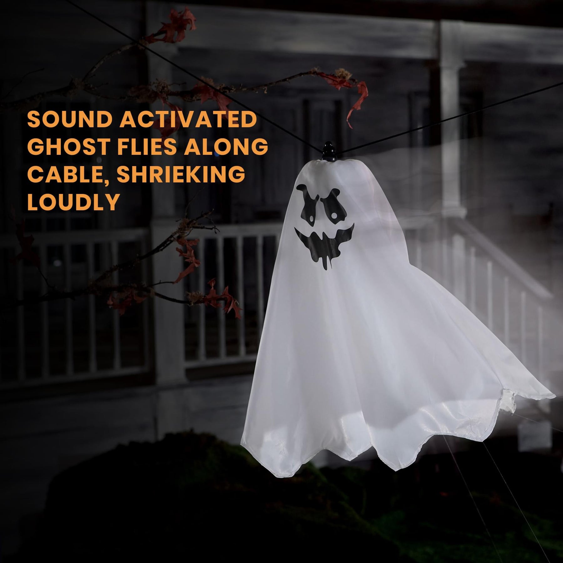 Sound and Action 28 Inch Flying Ghost | Sound Activated